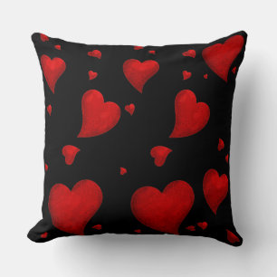 Coussin Coeur rouge Noël Joyeux Noël Bienvenue 2022 Noir