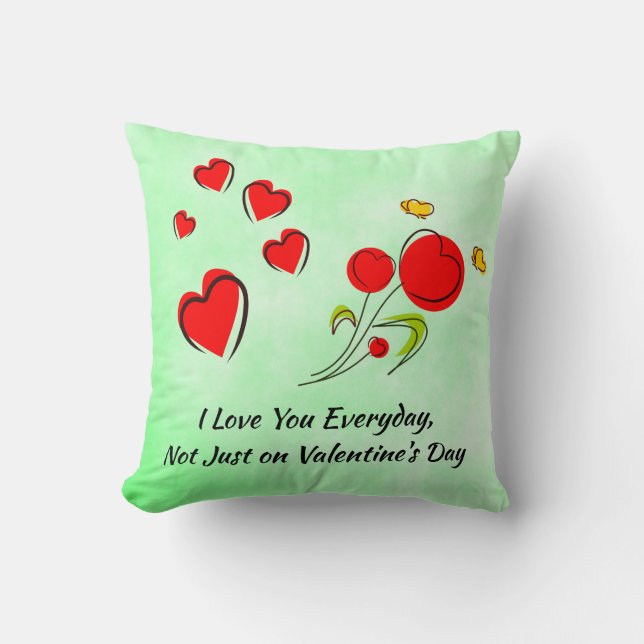 Coussin Coeur rouge Valentine (Recto)