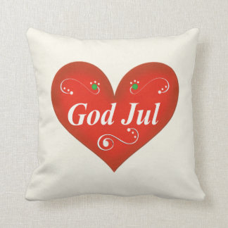Coussin Coeur scandinave de Noël de juillet de Dieu