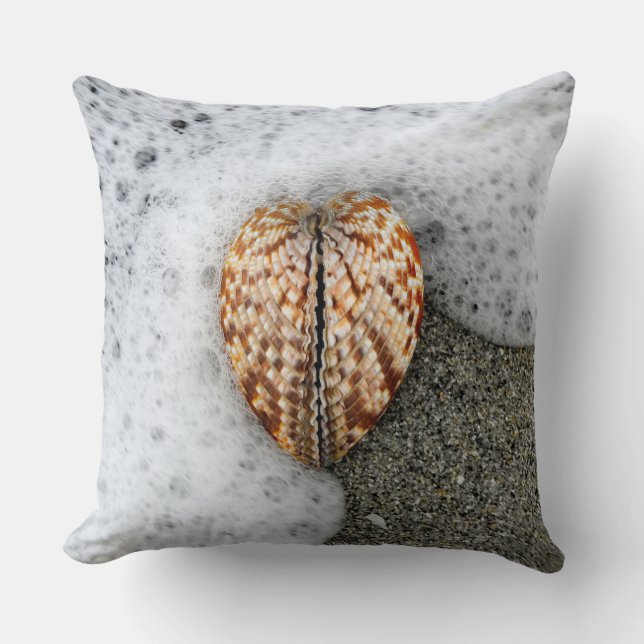 Coussin Coeur sur la plage (Recto)
