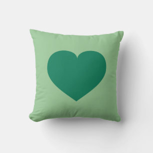 Coussin Coeur vert