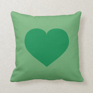 Coussin Coeur vert
