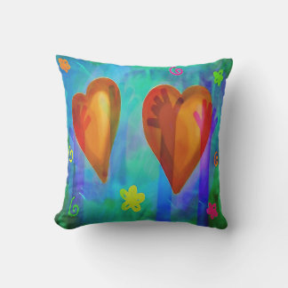 Coussin Coeurs colorés pour la fête des mères