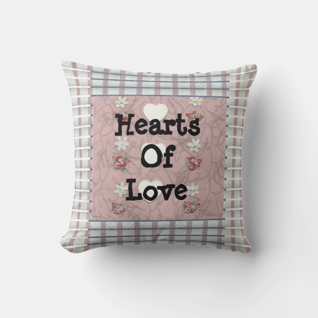 Coussin Coeurs D'Amour Trois (Recto)