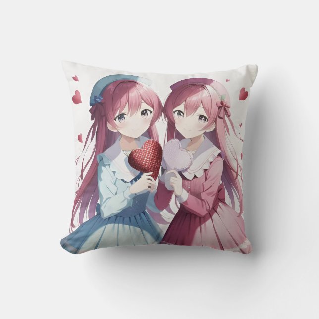 Coussin Coeurs d'Anime Valentine (Recto)