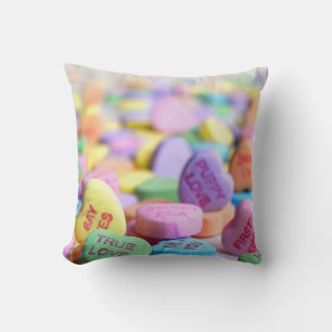 Coussin Cœurs de bonbons Saint-Valentin