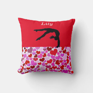 Coussin Cœurs de la Saint-Valentin pour filles de gymnasti