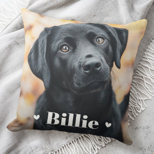 Coussin Coeurs de nom de chat de chien animal