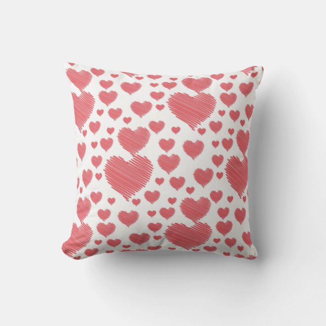 Coussin Coeurs de scintillement (Recto)