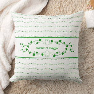 Coussin Cœurs défilants monogrammés