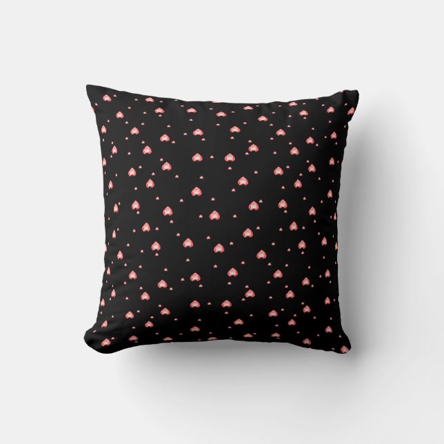 Coussin Coeurs Diamond Rouge Motif sans couture (Recto)