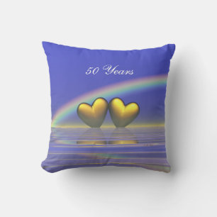 Coussin Coeurs d'or du 50e anniversaire