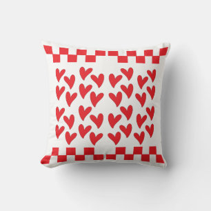 Coussin Cœurs et carrés de dames