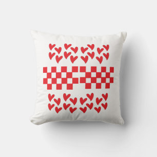 Coussin Cœurs et carrés de dames