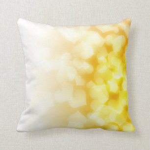 Coussin coeurs jaunes et blancs mignons