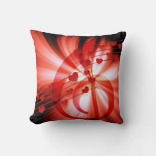 Coussin Coeurs mélodiques Lancer l'oreiller
