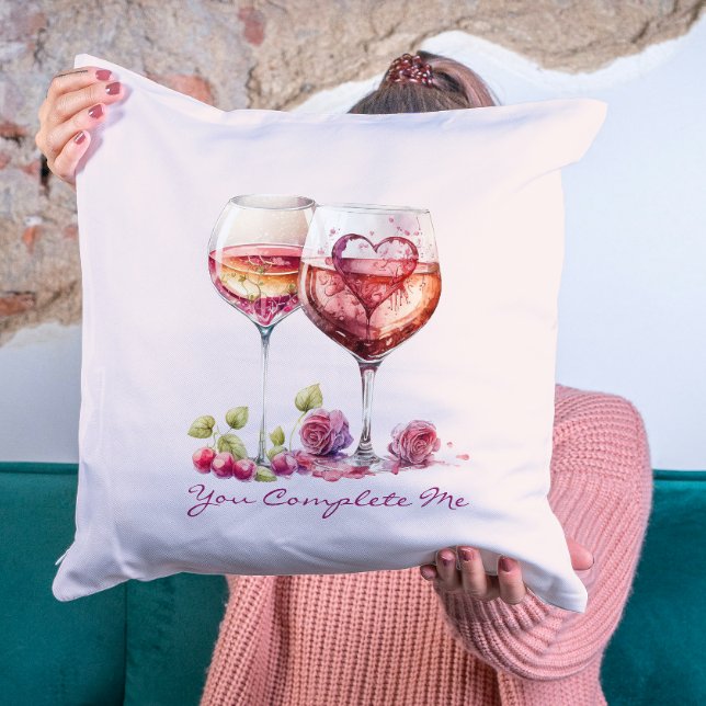 Coussin Coeurs modernes mignons Rouge Valentines Jour Anni (Créateur téléchargé)