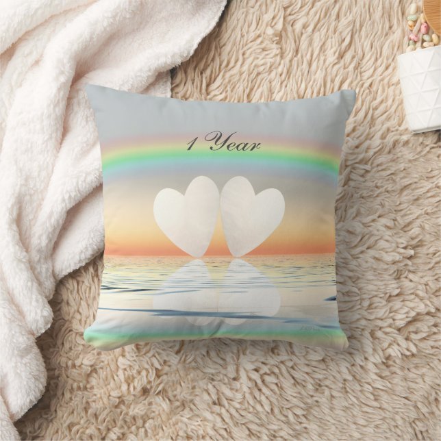 Coussin Coeurs papier du 1er anniversaire (Couverture)