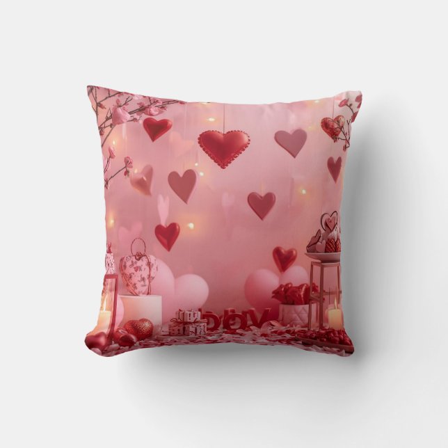 Coussin Cœurs parfaitement beaux pour la Saint-Valentin  (Recto)