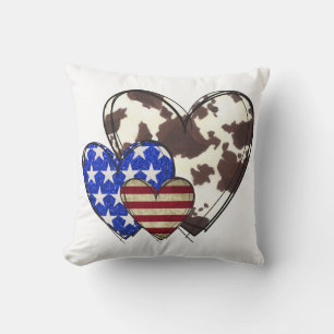 Coussin Coeurs patriotiques