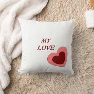 COUSSIN COEURS POUR PETITE AMIE, PETIT AMI, MARI, FEMME,