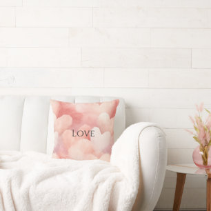 Coussin Cœurs rose pâle jolis