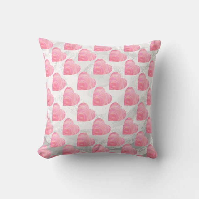 Coussin Coeurs roses (Recto)