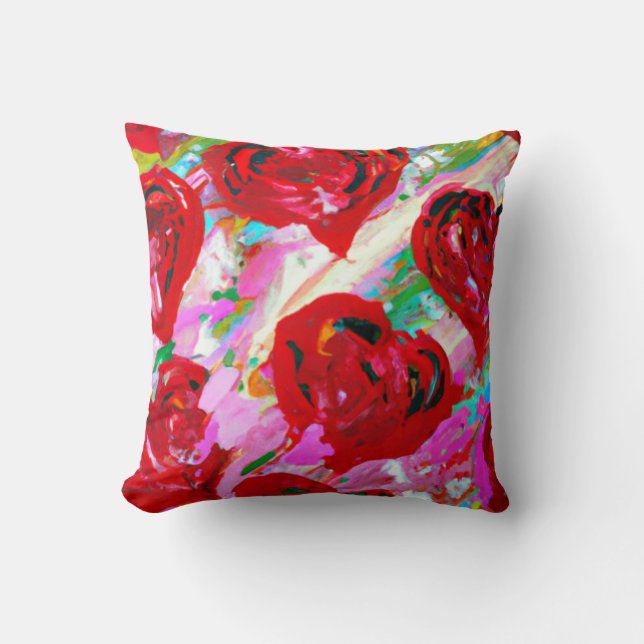 Coussin Coeurs roses (Recto)