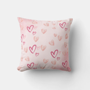 Coussin Coeurs roses