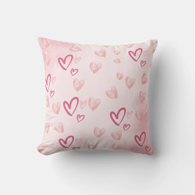 Coussin Coeurs roses (Recto)