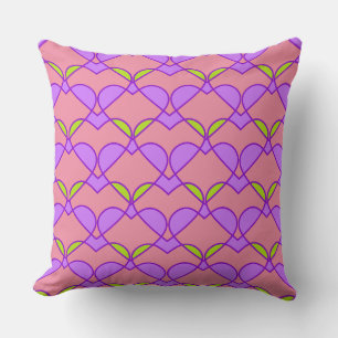 Coussin Coeurs roses clairs surchargés