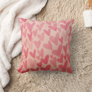 Coussin Cœurs roses éparpillés mignons