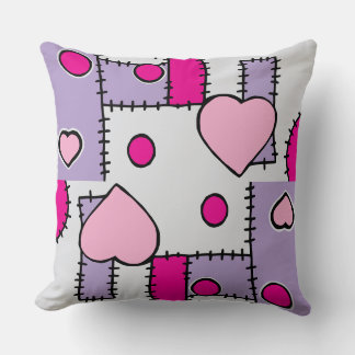 Coussin Cœurs roses et formes fantaisistes mignonnes
