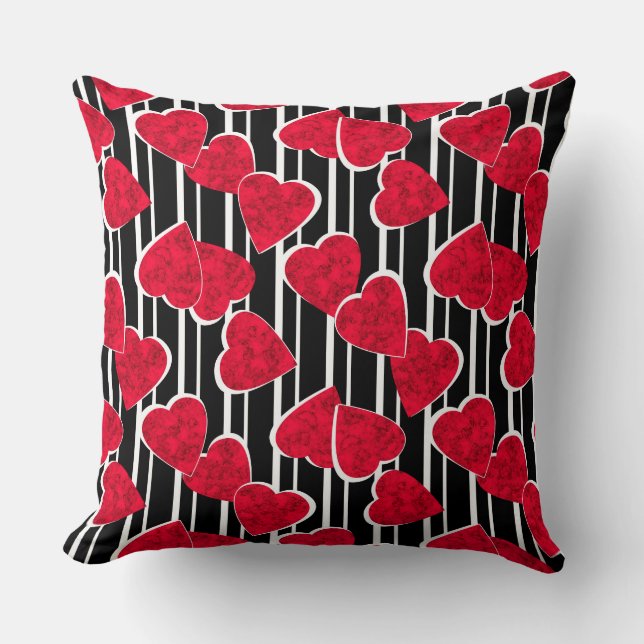 Coussin Coeurs rouges (Recto)