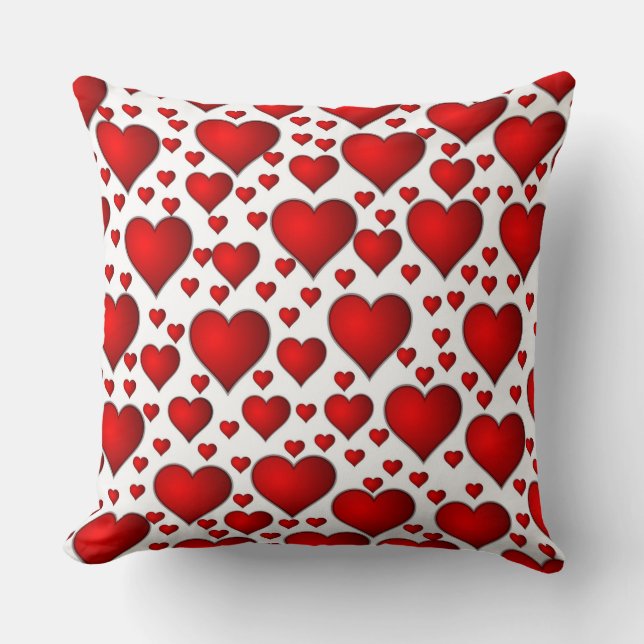 Coussin Coeurs rouges (Recto)