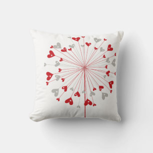 Coussin Coeurs rouges Dandelion Aimer Whimsical Cute Cushi