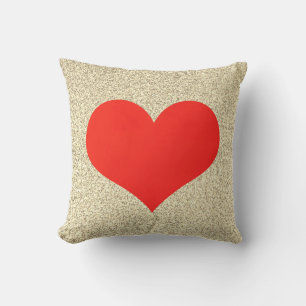 Coussin Cœurs Rouges Mariages Mignons Motifs Pailletés Dor