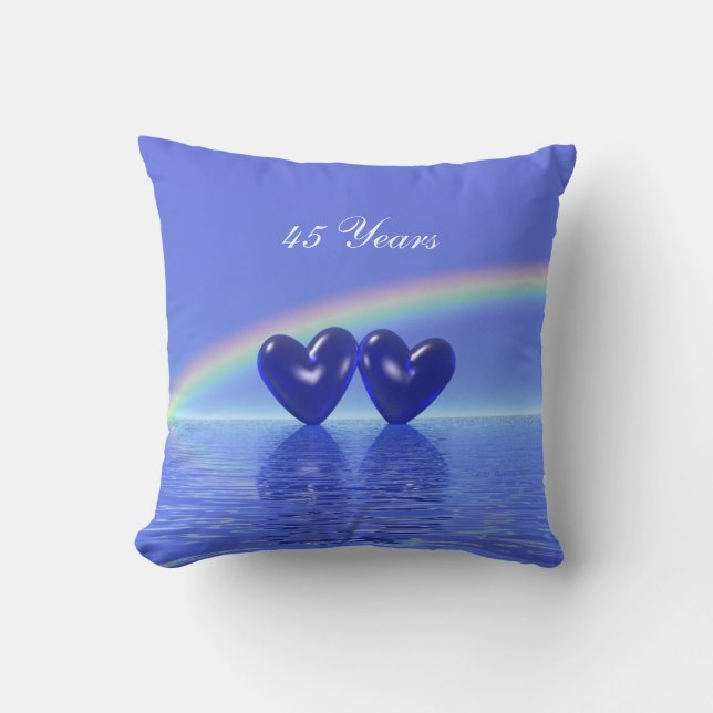 Coussin Coeurs saphirs du 45e anniversaire (Recto)