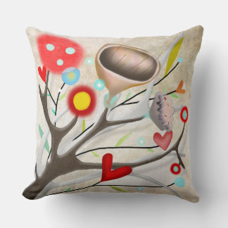 Coussin Coeurs vintages