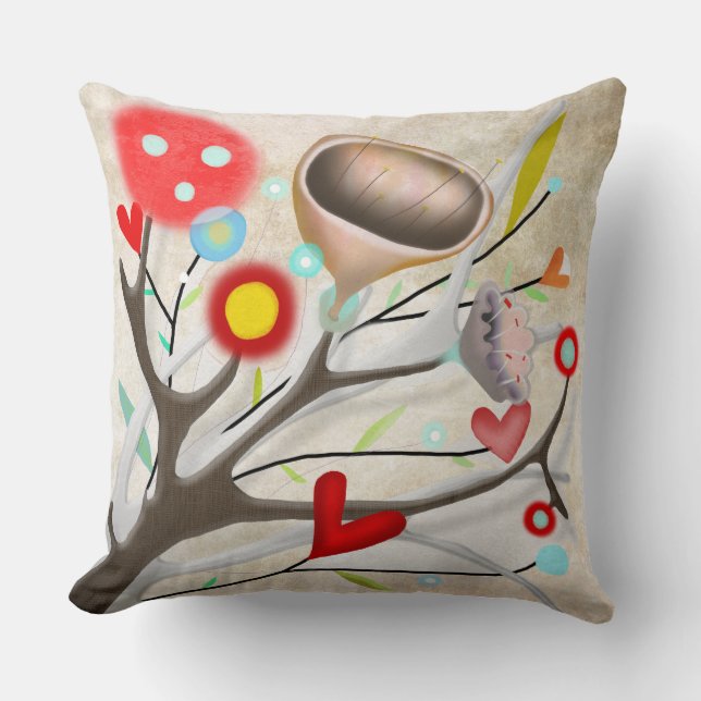 Coussin Coeurs vintages (Recto)