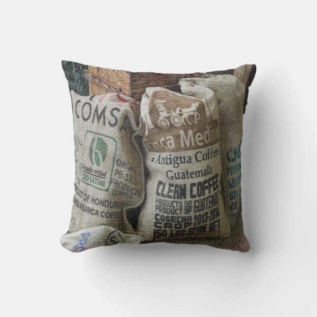 Coussin Coffee Bean Sacks Cushion (Recto)