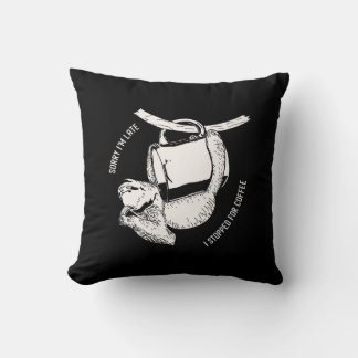 Coussin Coffee Sloth (blanc)