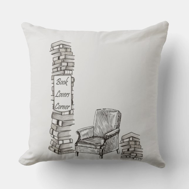 Coussin Coin des amateurs de livres (Recto)