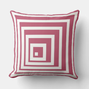 Coussin Coin géométrique blanc&rose Motif-lanceur