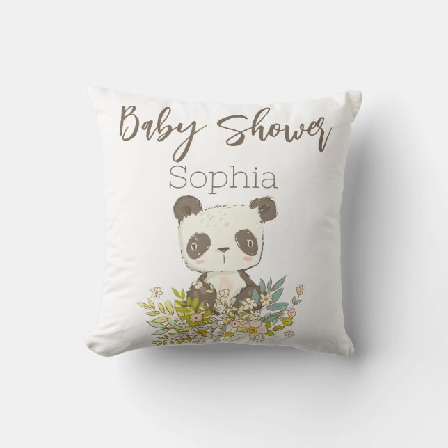 Coussin Cojín Baby Shower Panda (Recto)