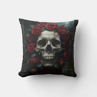 Coussin Cojin de calabera con flores