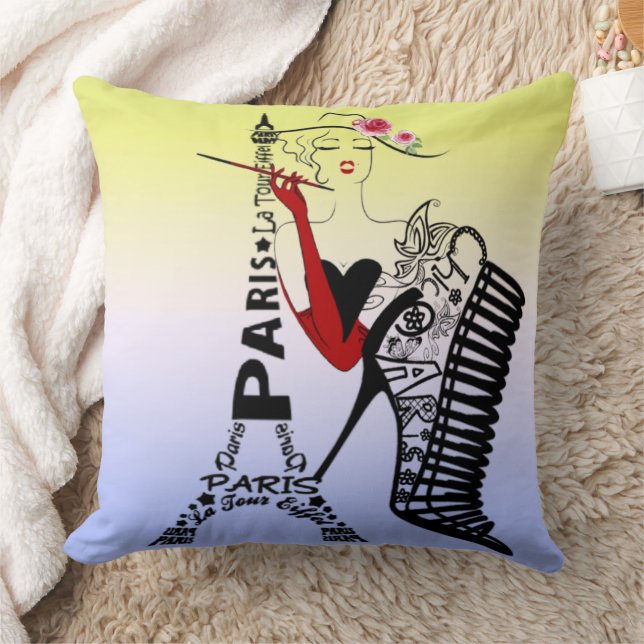 Coussin Cojín de la Torre Eiffel con zapatos de tacón (Couverture)