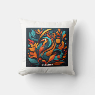 Coussin Cojín Decorativo con Arte Simbólico Biodiversidad
