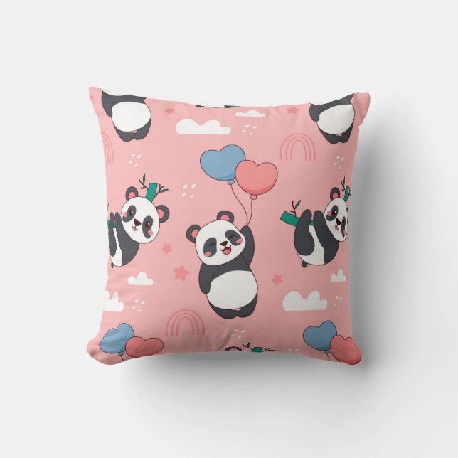 Coussin Cojín decorativo con pandas (Recto)