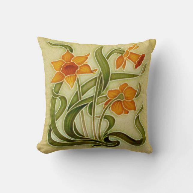 Coussin Cojín Decorativo Pillows Art nouveau style Beautuf (Recto)